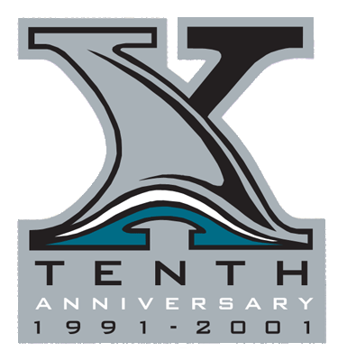 San Jose Sharks 2001 Anniversary Logo fabric transfer version 2